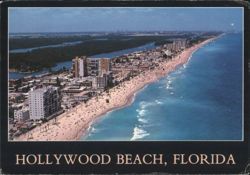 Hollywood Beach, Florida - Aerial View of Coastline Postcard
