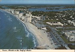 Venice, Florida: Aerial View on Gulf of Mexico Postcard