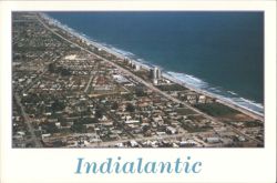 Indialantic, Florida Coastline Aerial View Postcard