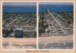 Aerial Views of Indialantic, Florida Postcard