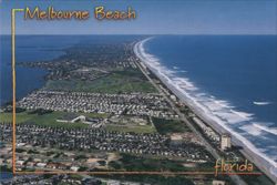 Melbourne Beach, Florida, Aerial Coastline Postcard