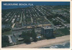 Aerial View, Melbourne Beach, FL Postcard