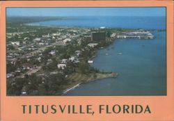 Aerial View of Titusville, Florida Postcard