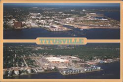 Aerial Views of Titusville, Florida Postcard