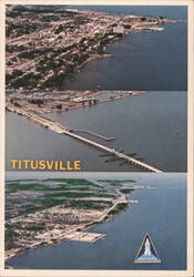 Aerial Views of Titusville, Florida Postcard