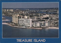 Aerial View of Treasure Island, Florida Coastline Postcard