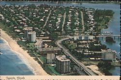 Tequesta by the Sea, Florida - Aerial View Postcard