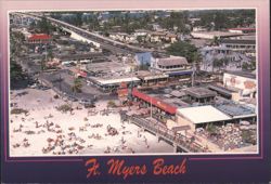 Ft. Myers Beach, Entrance to Fishing Pier Postcard