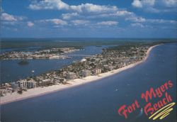 Aerial View, Fort Myers Beach, Florida Postcard