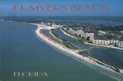 Ft. Myers Beach, Florida, Aerial View Postcard