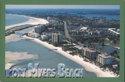 Fort Myers Beach, Panoramic View of South End Postcard