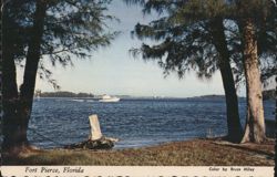 Fort Pierce, Florida Waterways and Bridge Postcard