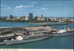 Cruise Ships, Port of Miami Postcard