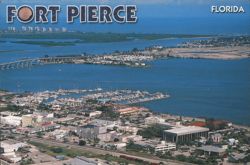 Fort Pierce, FL - Downtown and Marina Postcard