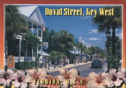Duval Street, Key West Postcard