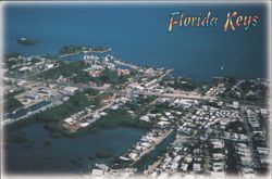 Aerial View, Faro Blanco Resort, Marathon, FL Postcard