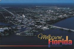 Aerial View: Melbourne, Harbor & Indian River Postcard
