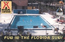 KOA Kampground Pool, Mims, FL - Fun in the Florida Sun! Postcard