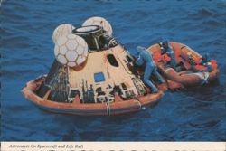 Apollo 11 Astronauts & Navy Pararescueman, Pacific Recovery Postcard