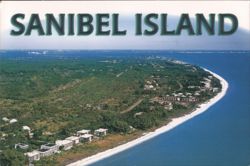 Sanibel Island, Florida, Aerial View Postcard