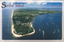 Sanibel Island, Florida - Aerial View Postcard