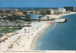 St. Petersburg Beach, FL, Aquatarium & Hotels Postcard
