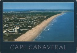 Cape Canaveral, FL, Aerial View of Beach and Town Postcard