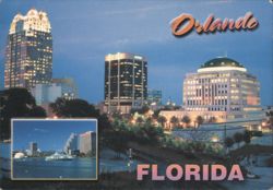 Orlando, Florida Skyline at Dusk Postcard
