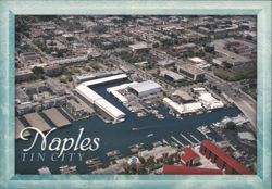 Aerial View of Naples Tin City, Florida Postcard