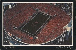Tampa Stadium, Orange Sunday Aerial View Postcard