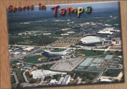 Sports in Tampa - Aerial View of Stadiums Postcard
