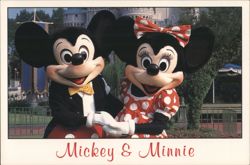 Mickey & Minnie, Magic Kingdom, Walt Disney World Postcard