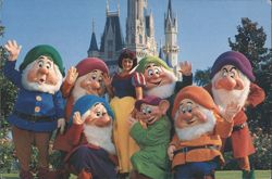 Snow White & Seven Dwarfs, Walt Disney World Postcard