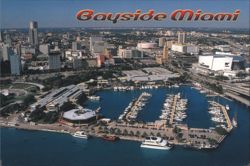 Bayside Miami, Aerial View of Marketplace & Marina Postcard
