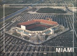 Aerial View of Joe Robbie Stadium, Miami Postcard
