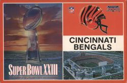 Super Bowl XXIII Cincinnati Bengals, Joe Robbie Stadium Postcard