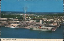 Port Everglades, FL - Harbor, Cruise Ships, Industry Postcard