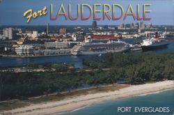 Port Everglades Cruise Ships, Fort Lauderdale Postcard