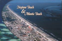 Neptune Beach & Atlantic Beach, Florida Postcard