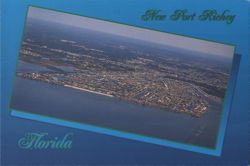 New Port Richey, Florida, Aerial View Postcard