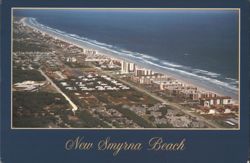 New Smyrna Beach, Aerial View Postcard
