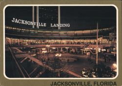 Jacksonville Landing at Night Postcard