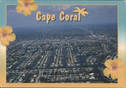Cape Coral, Florida Aerial View with Canals Postcard