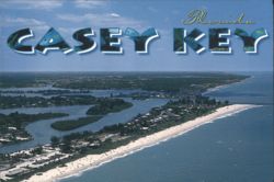 Casey Key, Florida - Aerial View Postcard