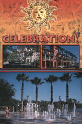 Celebration, Florida - Community Architecture and Fountain Postcard