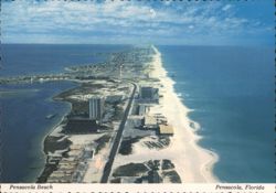 Aerial View of Pensacola Beach, Florida Postcard