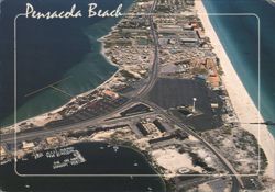 Aerial View of Pensacola Beach Postcard
