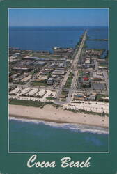 Cocoa Beach, Florida, Aerial View Postcard