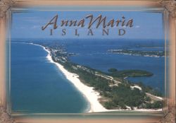 Anna Maria Island, Florida, Aerial View Postcard
