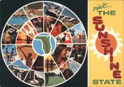 Visit Florida, The Sunshine State - Collage Postcard